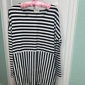 Umgee Black and white striped dress MEDIUM